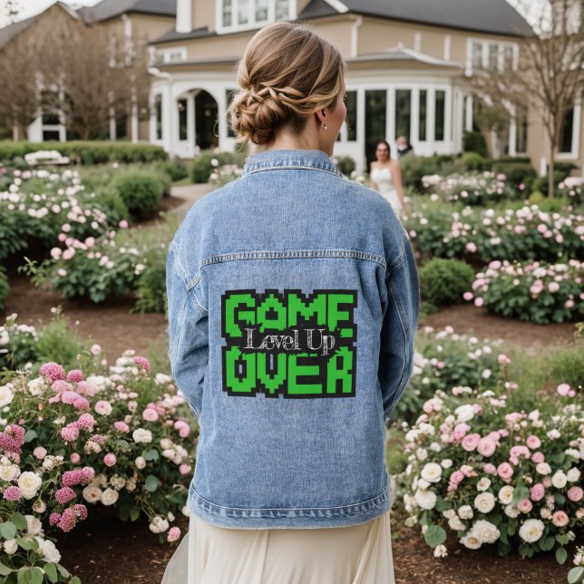 Veste En Jean Game Over, Level Up : Aventure rétro en sandbox pi (Mariage Retour)