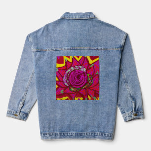 Veste En Jean Gemme Rose en Feu