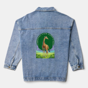 Veste En Jean girafe debout de grande taille