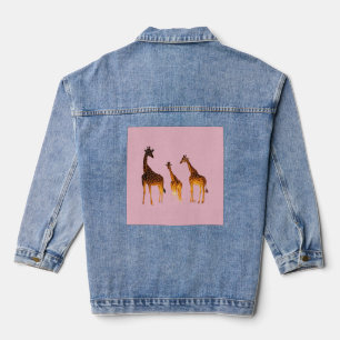 Veste En Jean Girafes préparant un ragoût dans un village africa