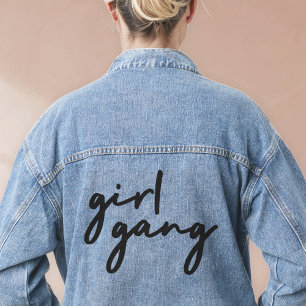 Veste En Jean Girl Gang   Cute Girl Power Moderne Féminisme