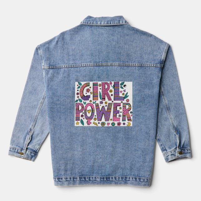 Veste En Jean Girl Power (Verso)