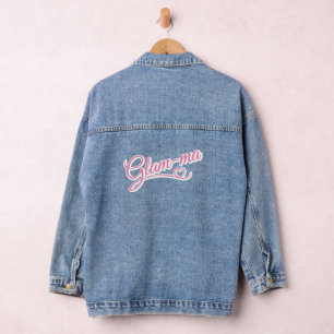 Veste En Jean Glamma blanc/rose Denim Jacket