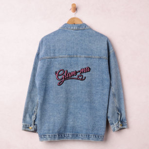 Veste En Jean Glamma noir/rose Denim Jacket