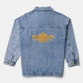 Veste En Jean Golden Mandala with Pearls & Diamonds