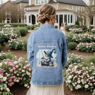 Veste En Jean Gone Fishing Gnome Fems Denim Jacket
