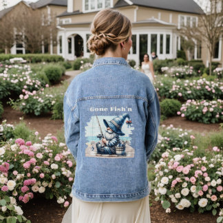 Veste En Jean Gone Fishing Gnome Fems Denim Jacket