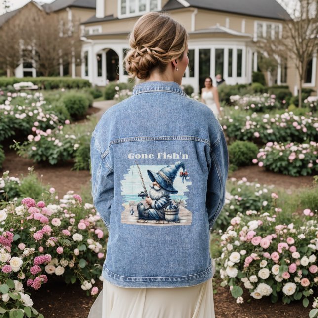 Veste En Jean Gone Fishing Gnome Fems Denim Jacket (Mariage Retour)