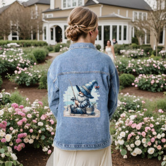 Veste En Jean Gone Fishing Gnome Fems Denim Jacket