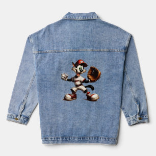 Veste En Jean Goofy Cat Baseball Pitcher Monte