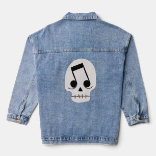 Veste En Jean goth note yeux crâne