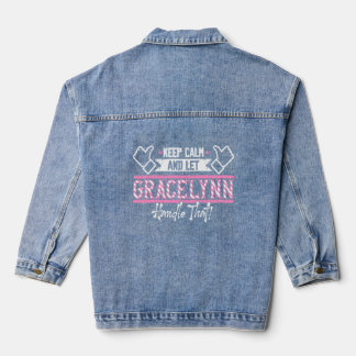 Veste En Jean Gracelynn Gardez le calme et laissez Gracelynn Man