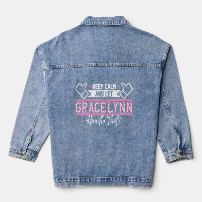 Veste En Jean Gracelynn Gardez le calme et laissez Gracelynn Man (Verso)