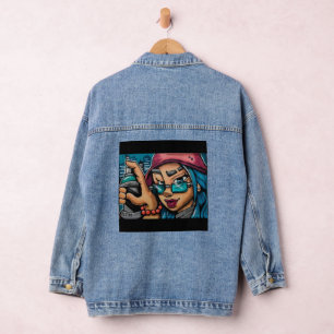 Veste En Jean Graffiti de fille d'Atlanta
