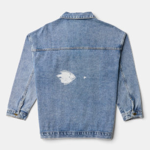 Veste En Jean Graphique Ligne de pêche à la mouche Fluke de pois