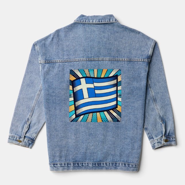 Veste En Jean Greek flag (Verso)