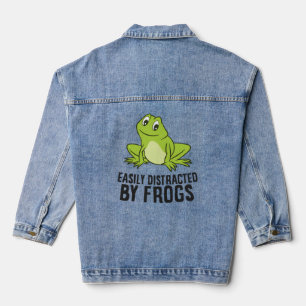 Veste En Jean Grenouille Facilement Distraite Par Les Grenouille