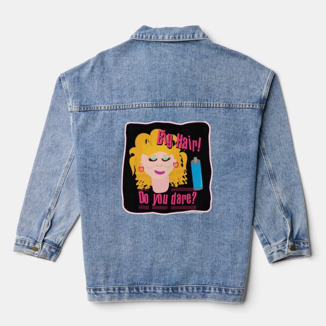 Veste En Jean Gros Cheveux Oser Drôle 80 Flashback Toon (Verso)