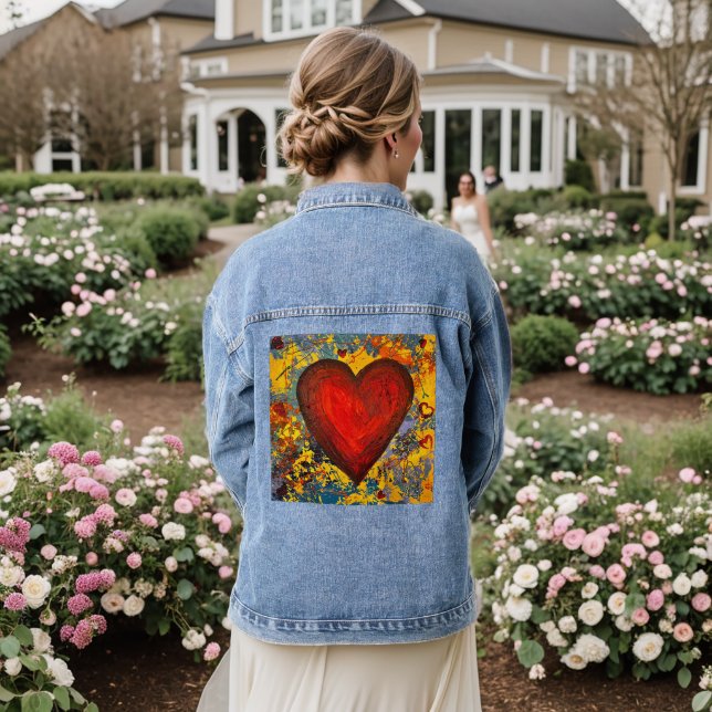 Veste En Jean Gros Coeur Denim Jacket (Mariage Retour)