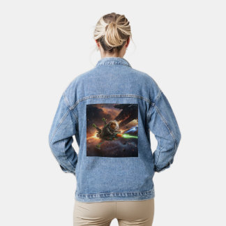 Veste En Jean Guerres drôles de cochons d'Inde