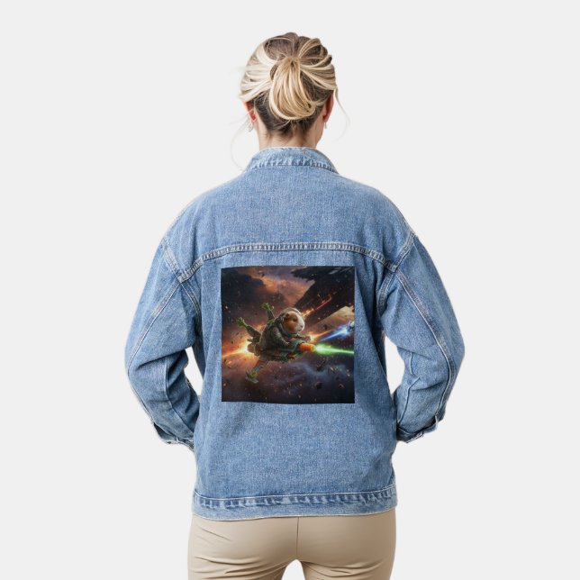 Veste En Jean Guerres drôles de cochons d'Inde  (Modèle)