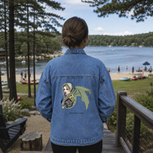 Veste En Jean Guerrière Elfe Dragon Fantastique Magique Médiéval