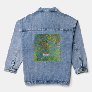 Veste En Jean Gustav Klimt - Jardin de campagne avec tournesols