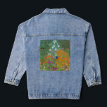 Veste En Jean Gustav Klimt - Jardin des fleurs<br><div class="desc">Jardin aux fleurs - Gustav Klimt en 1905-1907</div>