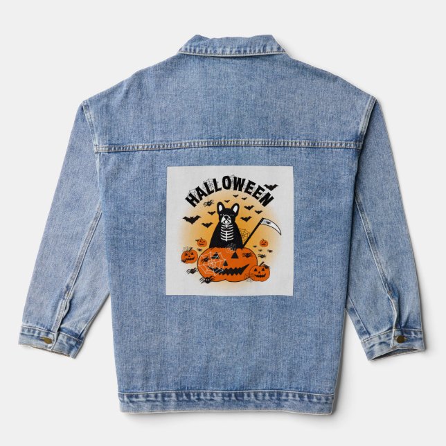 Veste En Jean Halloween Frenchie (Verso)