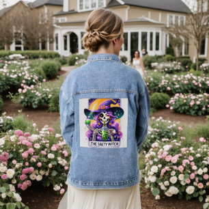 Veste En Jean Halloween Witch Skeleton Jean Jacket