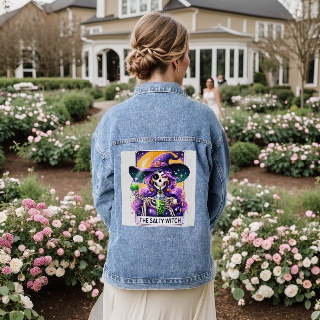 Veste En Jean Halloween Witch Skeleton Jean Jacket (Mariage Retour)