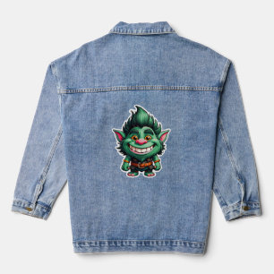 Veste En Jean Happy Little Troll Chibi illustration Long Sleeve