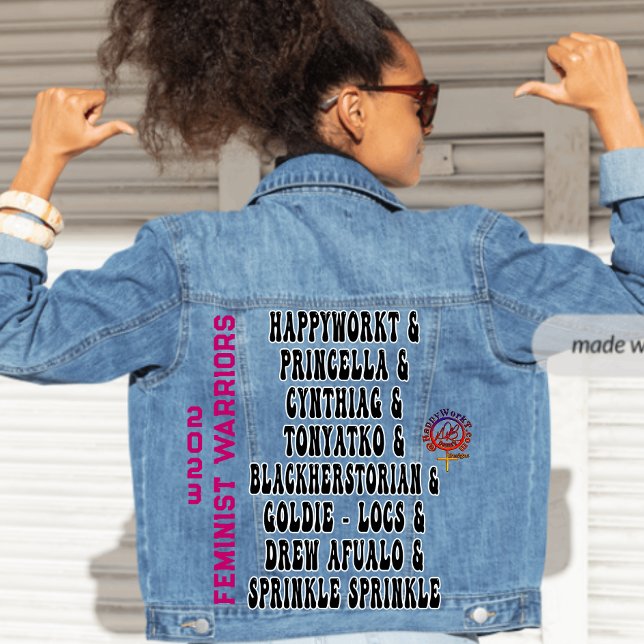 Veste En Jean HappyWorkT 2023 FEMINIST WARRIOR QUEENS RETRO (Créateur téléchargé)