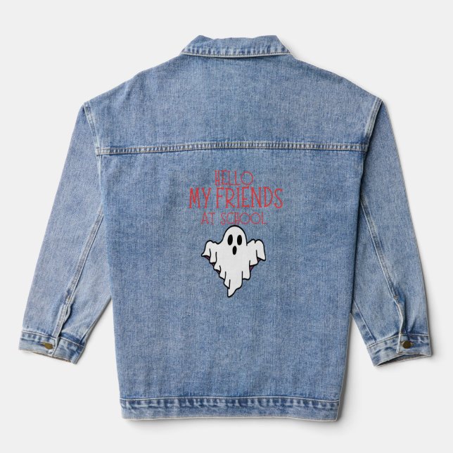 VESTE EN JEAN HELLO MY FRIENDS AT SCHOOL, BACK TO SCHOOL (Verso)