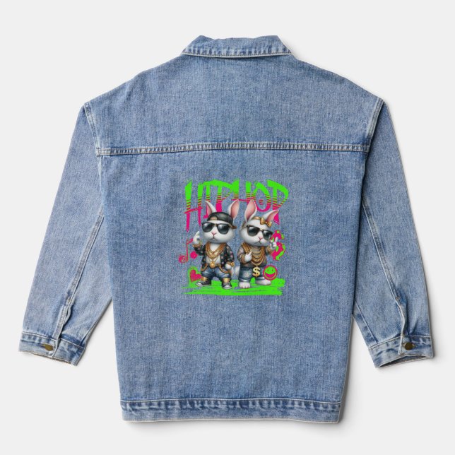 Veste En Jean Hip hop Bunnies (Verso)