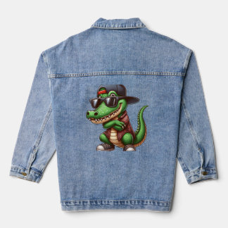 Veste En Jean Hip hop crocodile
