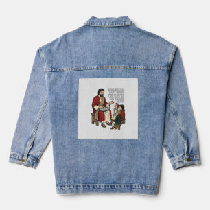 Veste En Jean Histoire de la Bible drôle Vintage Professeur reli