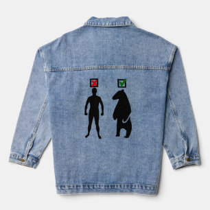 Veste En Jean homme ou porter un mème féministe noir