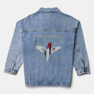 Veste En Jean Hommes de la Palestine libre Drapeau palestinien