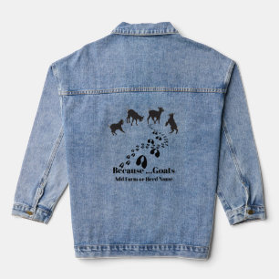 Veste En Jean HoofPrints et bébé chèvres Denim Jacket