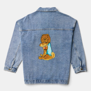 Veste En Jean I Love Maman Tattoo Chow Chow Maman Chien Femmes