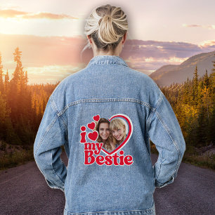 Veste En Jean I Love My Bestie Photo Retro