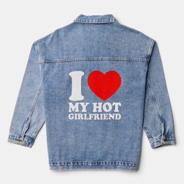 Veste En Jean I Love My GF I Heart My Girlfriend GF Couples Matc (Verso)