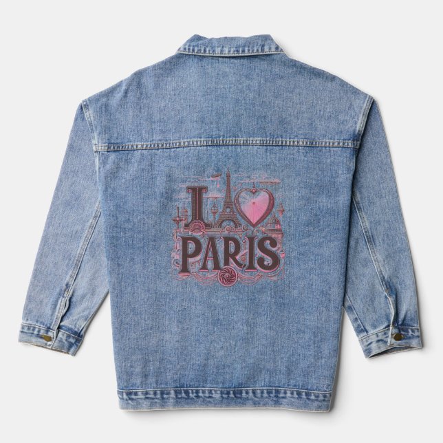 Veste En Jean I Love Paris (Verso)