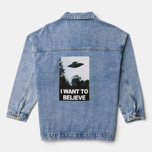 Veste En Jean I want to believe (Verso)