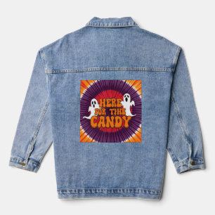 Veste En Jean "Ici pour les bonbons" Halloween Denim Jacket