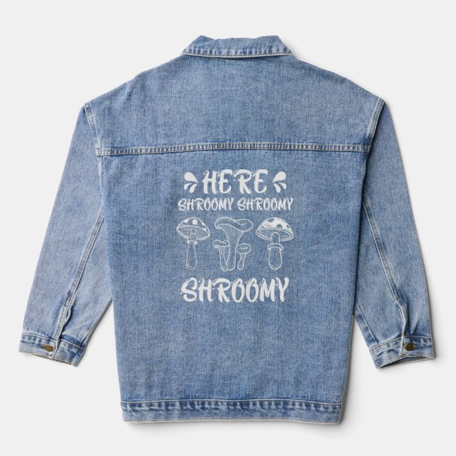 Veste En Jean Ici Shroomy Shrommy Shoomy Champhroom Picker (Verso)