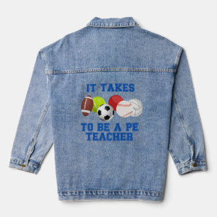 Veste En Jean Il Faut Des Couilles Pour Être Un Enseignant PE