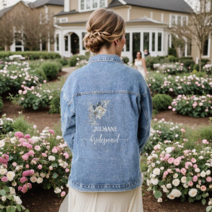 Veste En Jean Illustration aquarelle rustique Arrangement floral