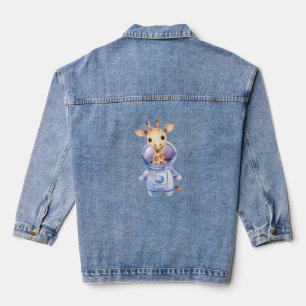 Veste En Jean Illustration classique de l'astronaute Giraffe